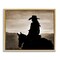 Stupell Industries Cowgirl Sunset Sepia Portrait Floating Frame By Kim Allen